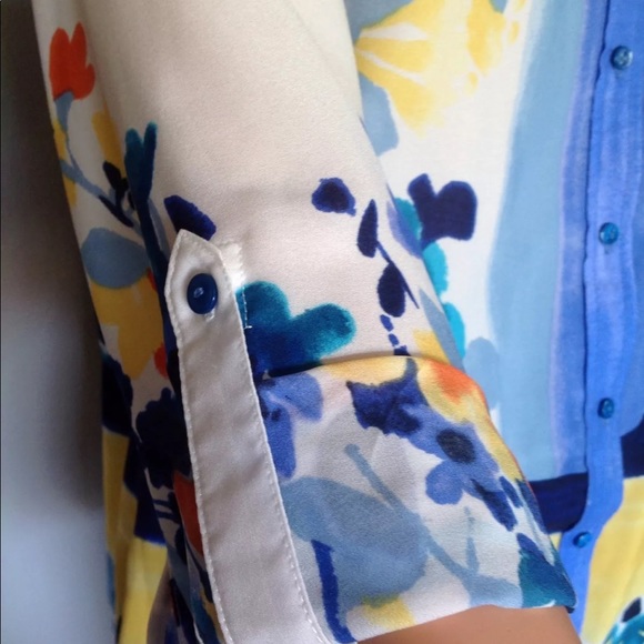 Rafaella Studio Women Shirt M Watercolor Designer - Picture 5 of 8